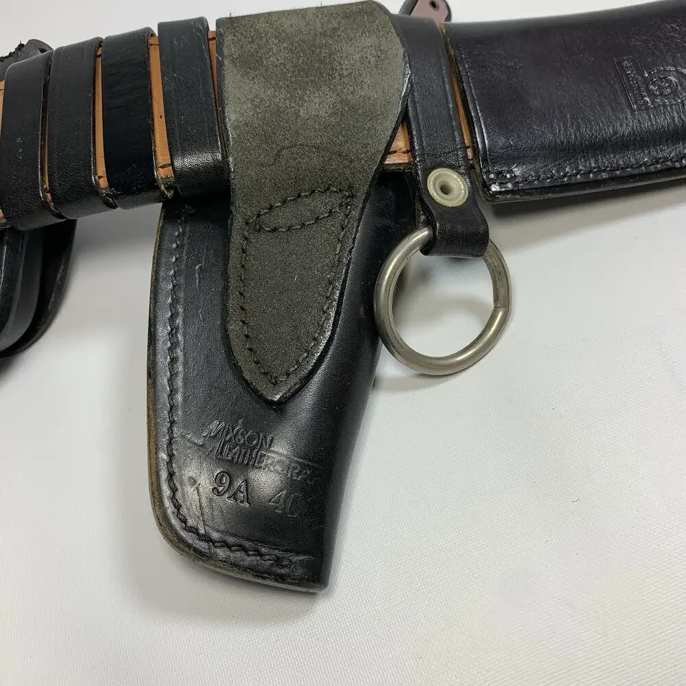 Triple K Mixson 71 Leather Duty Belt Size 36 Black w/ Accessories